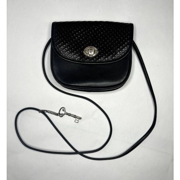 Fossil Authentic Black Genuine Leather Women's Crossbody Bag - Picture 1 of 13